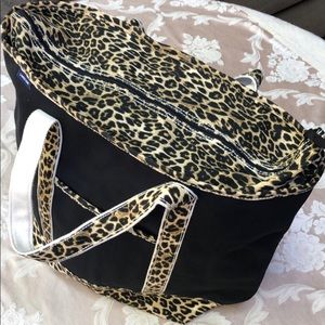 lands end leopard tote